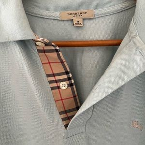 Men’s Light Sky Blue Burberry Polo Size Medium